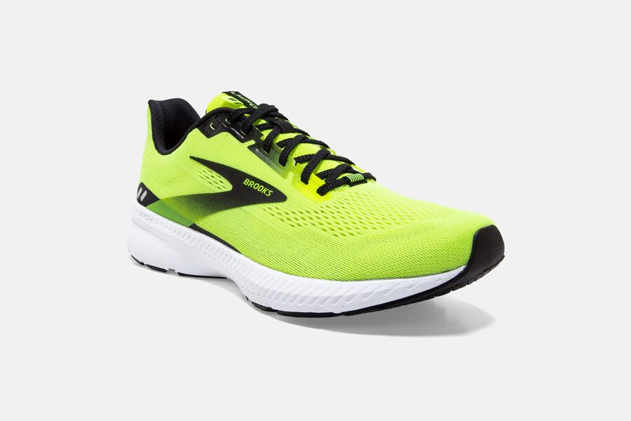 Brooks Israel Launch 8 Road Running Shoes Mens - Green/Black - UJD-217906